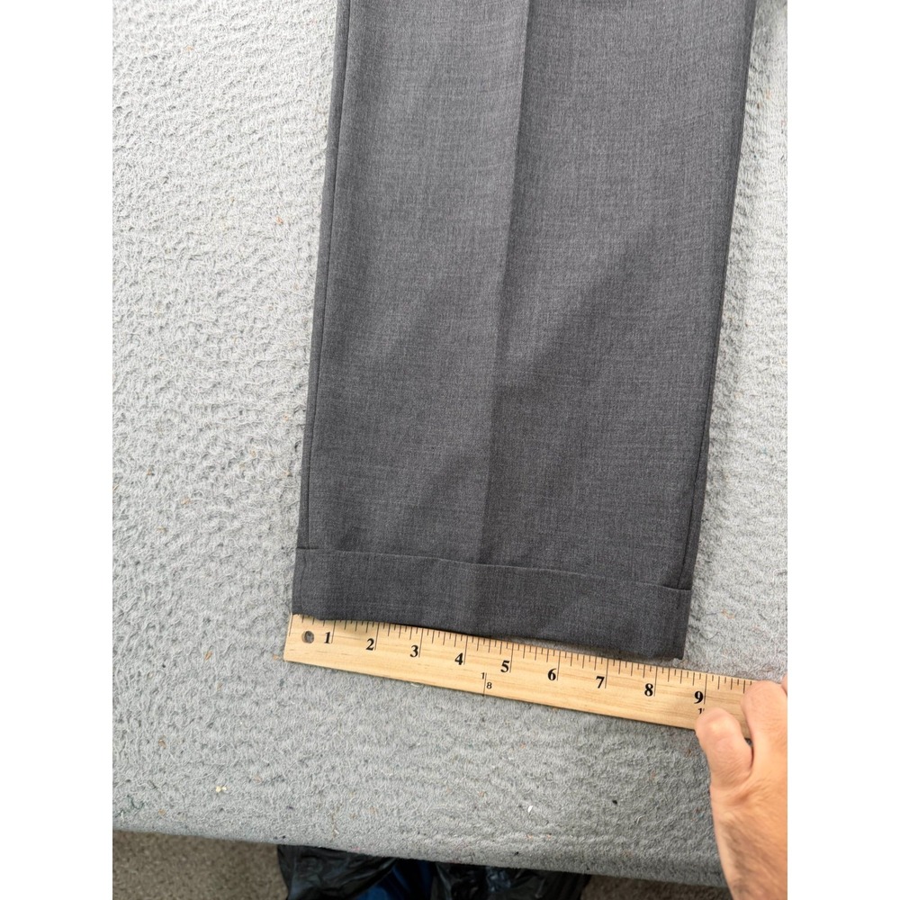 Brooks Brothers Loro Piana Dress Pants Men's 36x28 Gray Wool Cuffed Flat Front - Picture 8 of 11